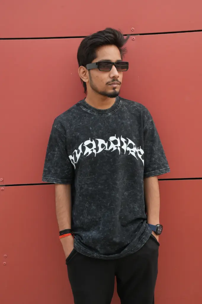 [AURA-AW-S] AURARIZE Premium Acid Wash Oversized T-shirt (Small)